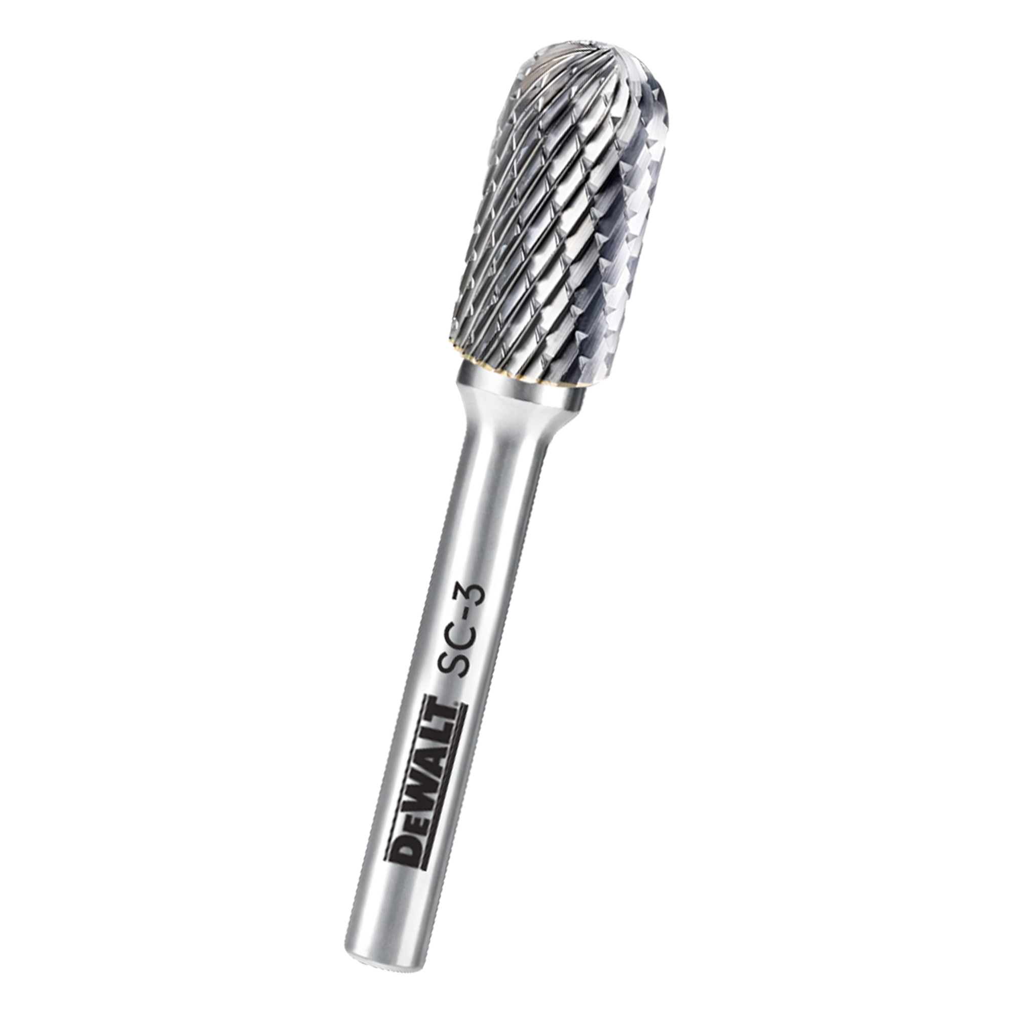 Dewalt Carbide Burr — Single, SC-3 Size, C10 Tungsten Carbide, Double-Cut Teeth, Model# DXCBTJSC3